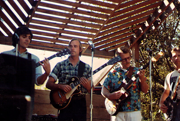 Whale's Knees late 70's and early 80's at the Spindle on World Series Day. Me, Scott Jeffries, Bo Dugger, and Wally Barnick's arm to the right.